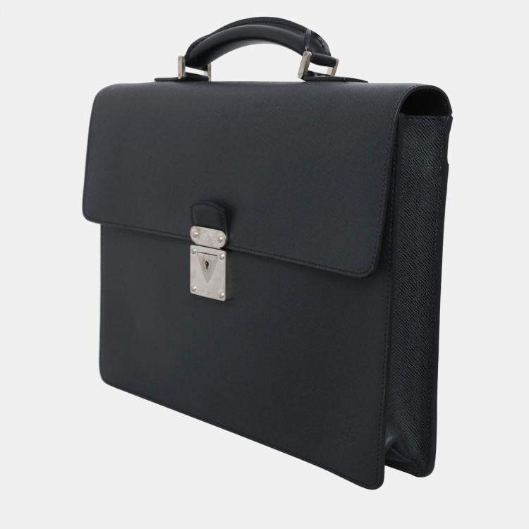Pre Owned Louis Vuitton Black Taiga Leather Laguito Briefcase