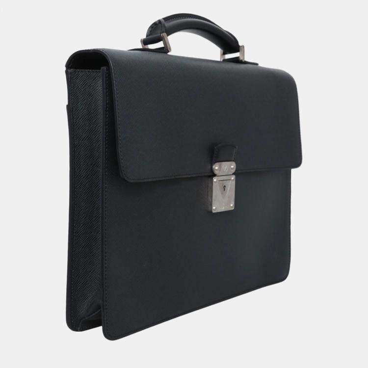 Pre Owned Louis Vuitton Black Taiga Leather Laguito Briefcase