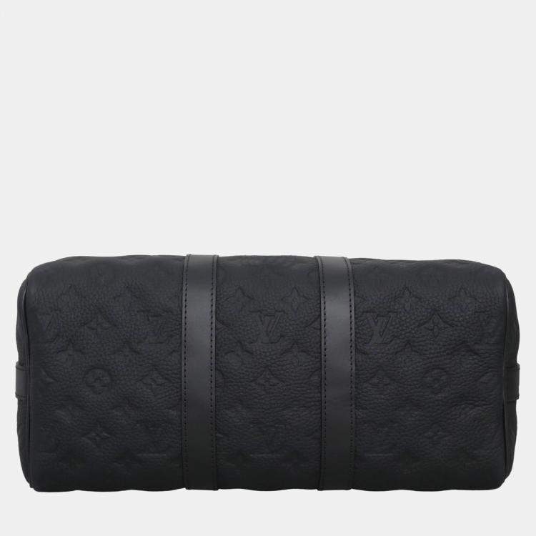 Pre Owned Louis Black Vuitton Monogram Taurillon Keepall Bandouliere 35 Bag
