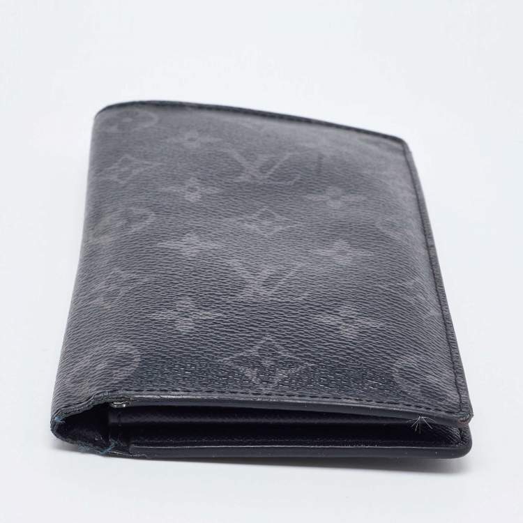 Pre Owned Louis Vuitton Monogram Eclipse Canvas Brazza Wallet
