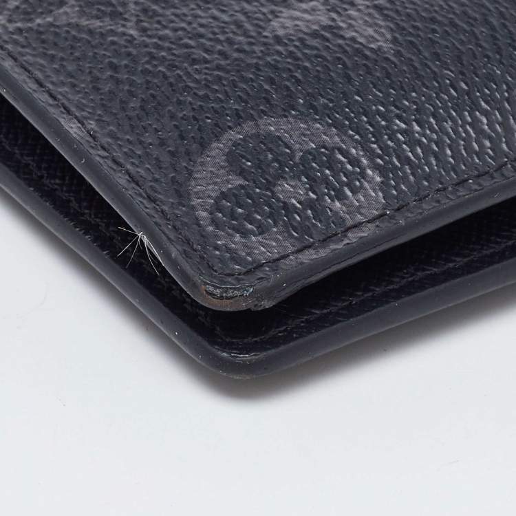 Pre Owned Louis Vuitton Monogram Eclipse Canvas Brazza Wallet