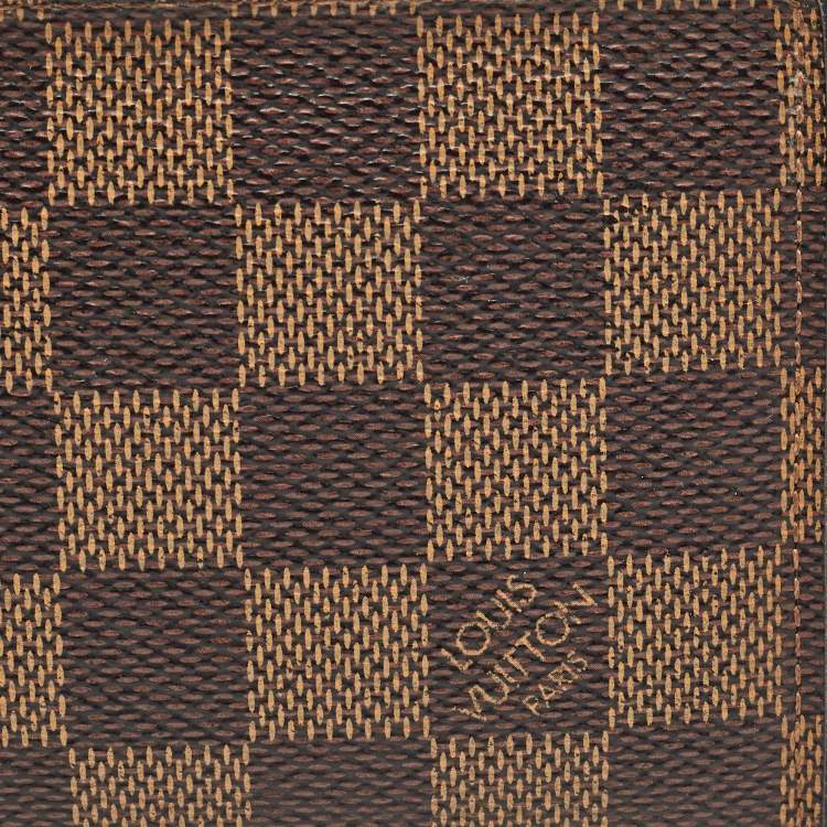 Pre Owned Louis Vuitton Blue Damier Ebene Multiple Wallet