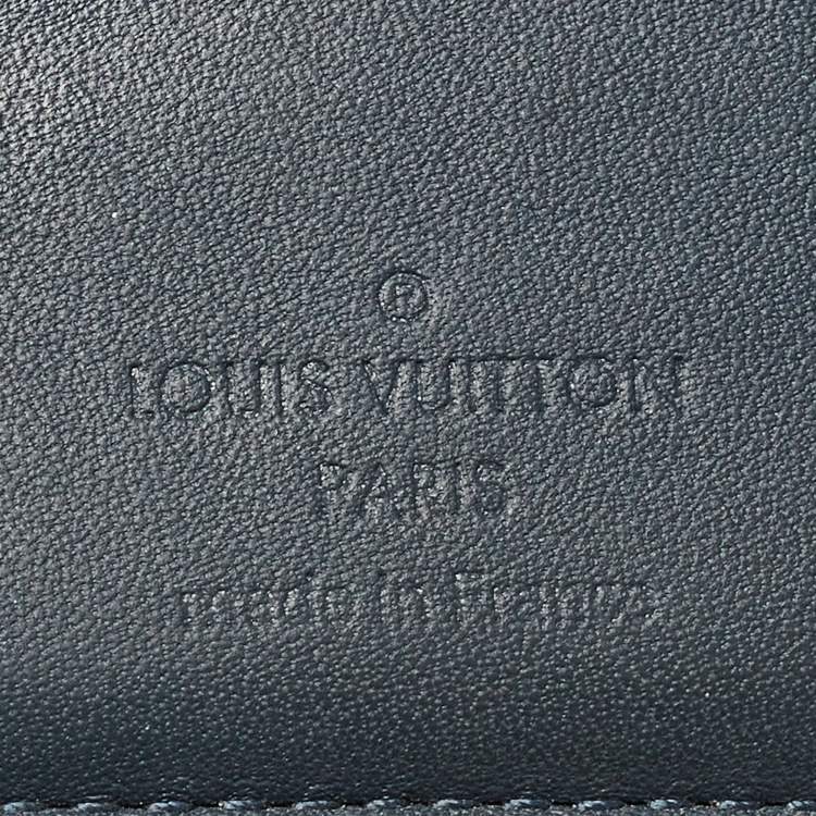 Pre Owned Louis Vuitton Blue Damier Ebene Multiple Wallet