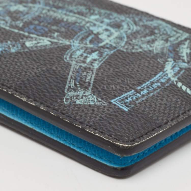 Pre Owned Louis Vuitton Damier Graphite Canvas Animal Slender Wallet