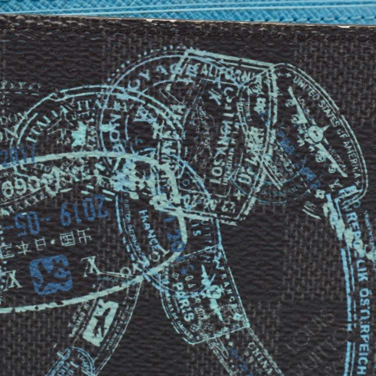 Pre Owned Louis Vuitton Damier Graphite Canvas Animal Slender Wallet