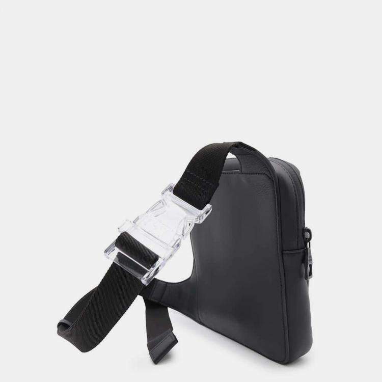 Pre Owned Louis Vuitton Noir/Righe Rainbow Lambskin Asymmetrical Sling Bag