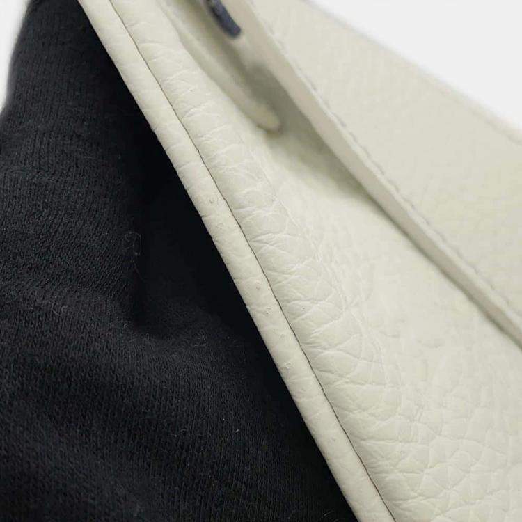 Pre Owned  Louis Vuitton X Yayoi Kusama Blanc Taurillon Leather Maxi Bumbag