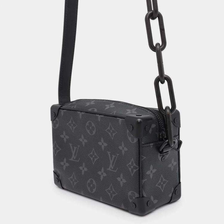 Pre Owned Louis Vuitton Noir Monogram Eclipse Mini Soft Trunk  Bag