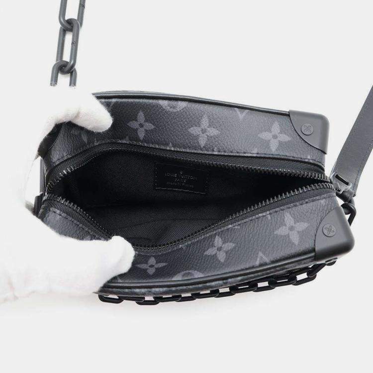 Pre Owned Louis Vuitton Noir Monogram Eclipse Mini Soft Trunk  Bag
