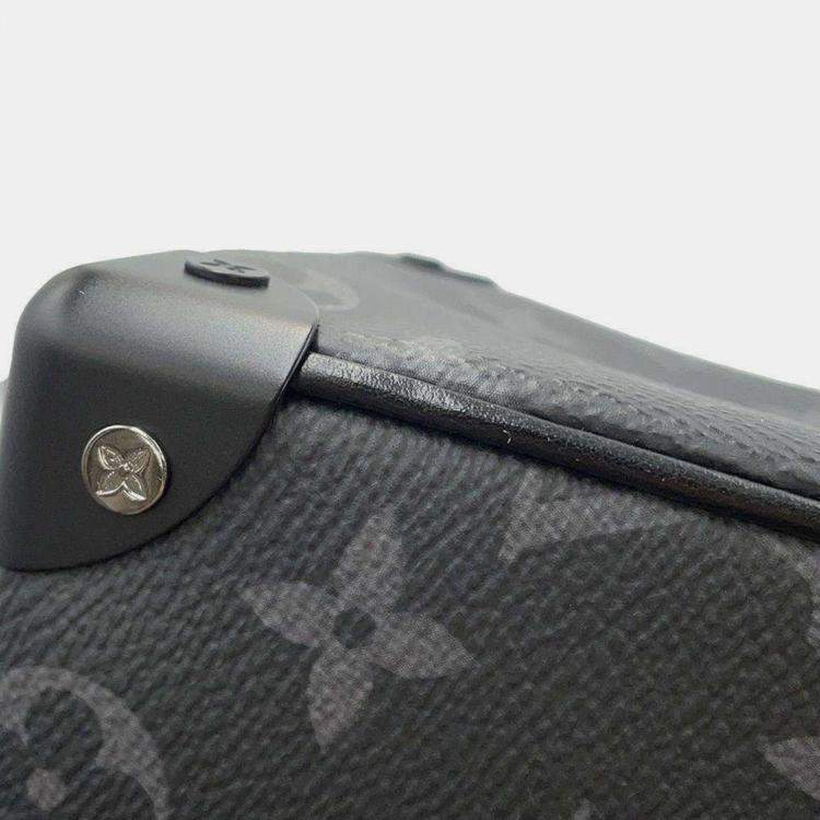 Pre Owned Louis Vuitton Noir Monogram Eclipse Mini Soft Trunk  Bag