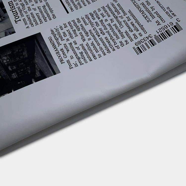 Pre Owned Louis Vuitton White Leather Newspaper Clutch 