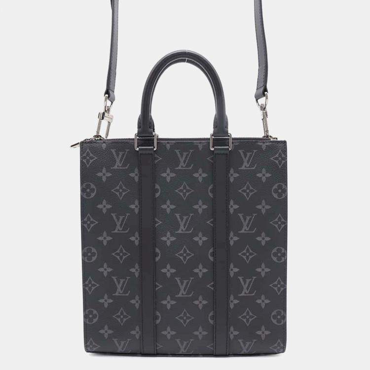 Pre Owned Louis Vuitton Noir Monogram Eclipse Sac Plat Bag