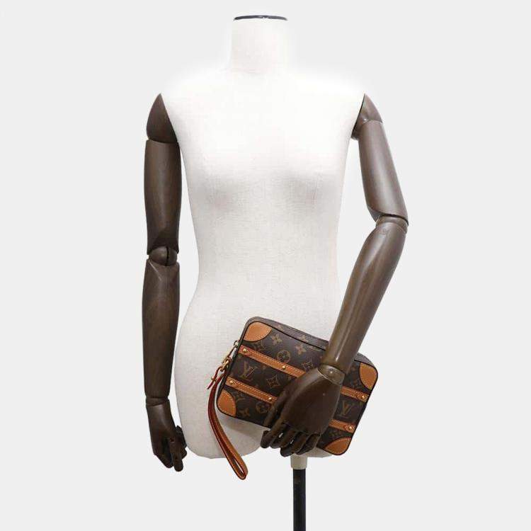 Pre Owned Louis Vuitton Brown Monogram Soft Trunk Posh Bag