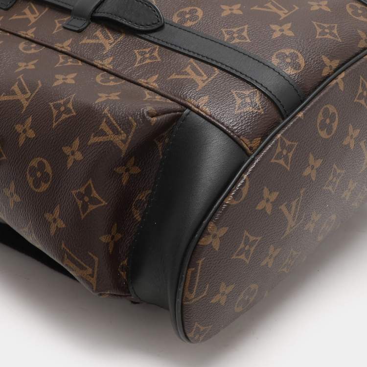 Pre Owned Louis Vuitton Monogram Macassar Canvas PM Christopher Backpack