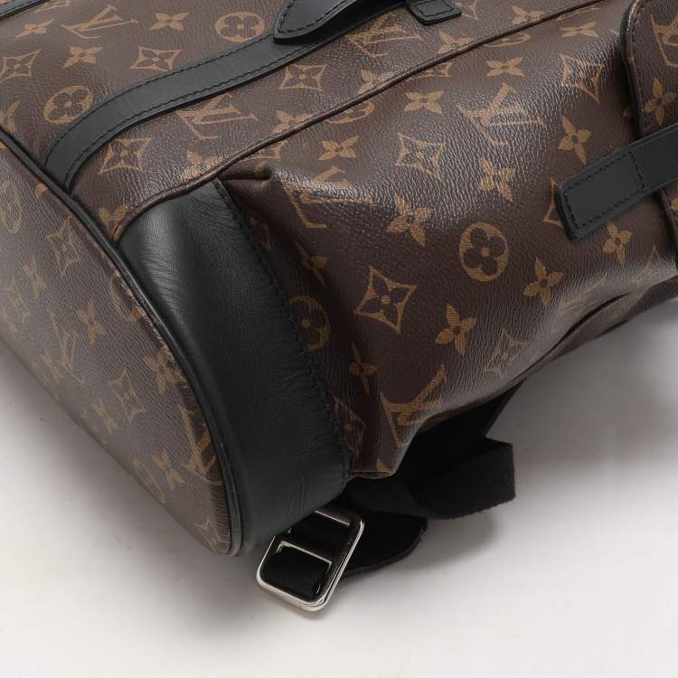 Pre Owned Louis Vuitton Monogram Macassar Canvas PM Christopher Backpack