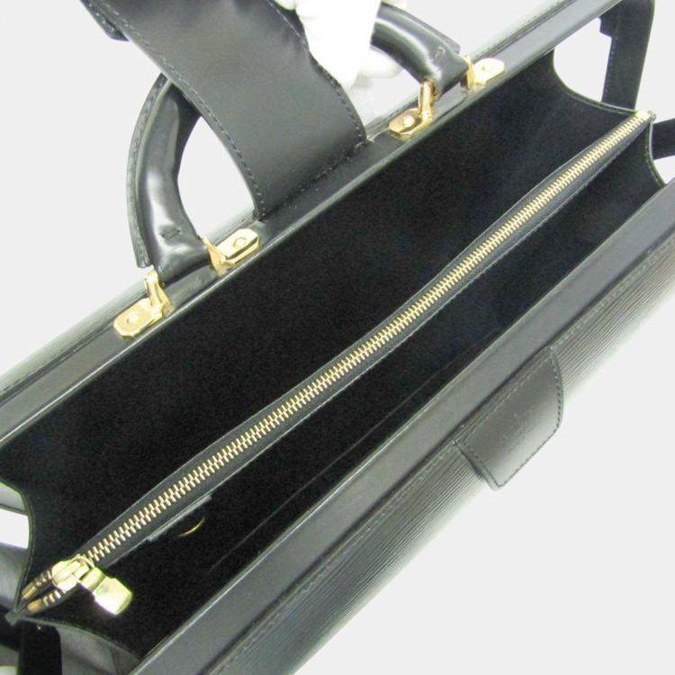 Pre Owned Louis Vuitton Black/Noir Epi Leather Serviette Fermoir Briefcase