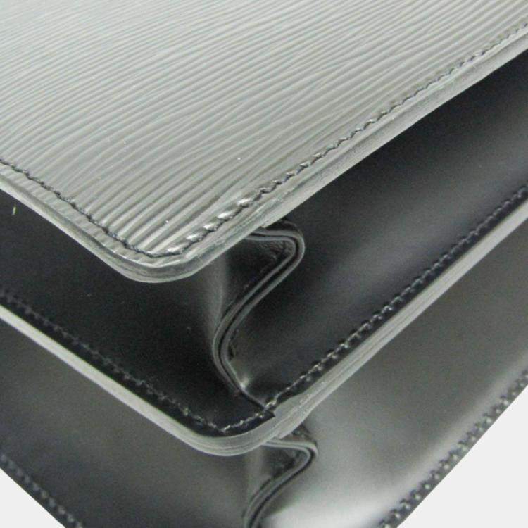 Pre Owned Louis Vuitton Black/Noir Epi Leather Serviette Fermoir Briefcase