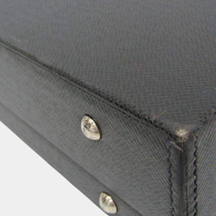 Pre Owned Louis Vuitton Black/Ardoise Taiga Leather Diplomat Attache Case