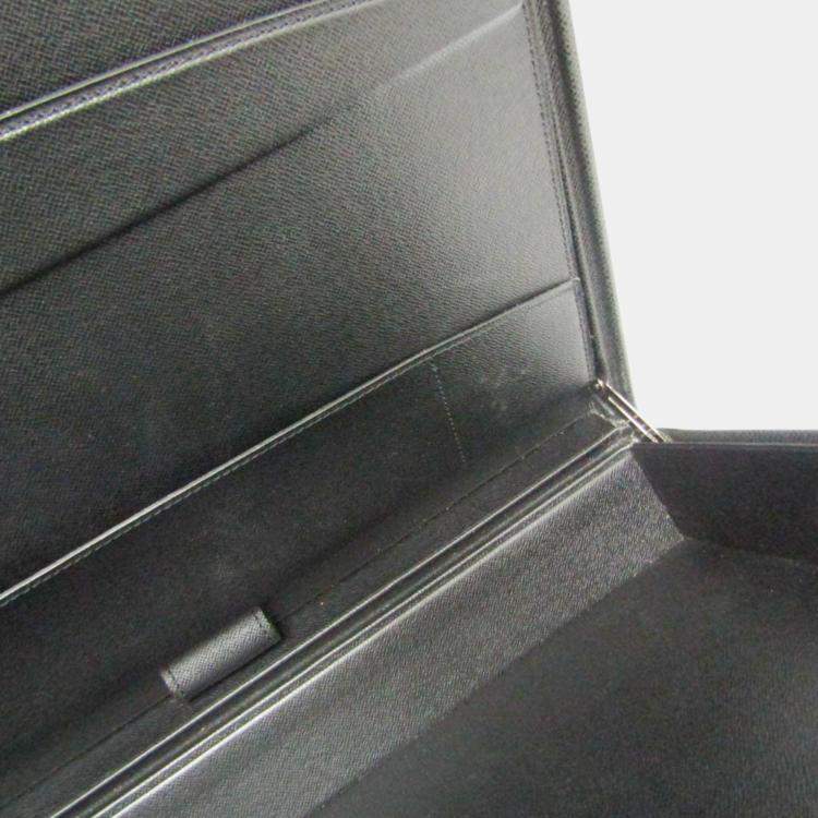 Pre Owned Louis Vuitton Black/Ardoise Taiga Leather Diplomat Attache Case