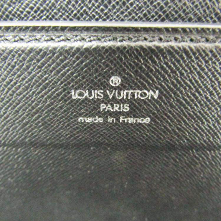 Pre Owned Louis Vuitton Black/Ardoise Taiga Leather Diplomat Attache Case
