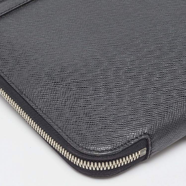 Pre Owned Louis Vuitton Ardoise Taiga Leather Vladimir Business Portfolio