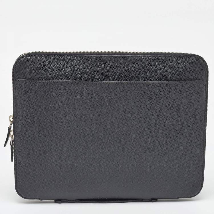 Pre Owned Louis Vuitton Ardoise Taiga Leather Vladimir Business Portfolio