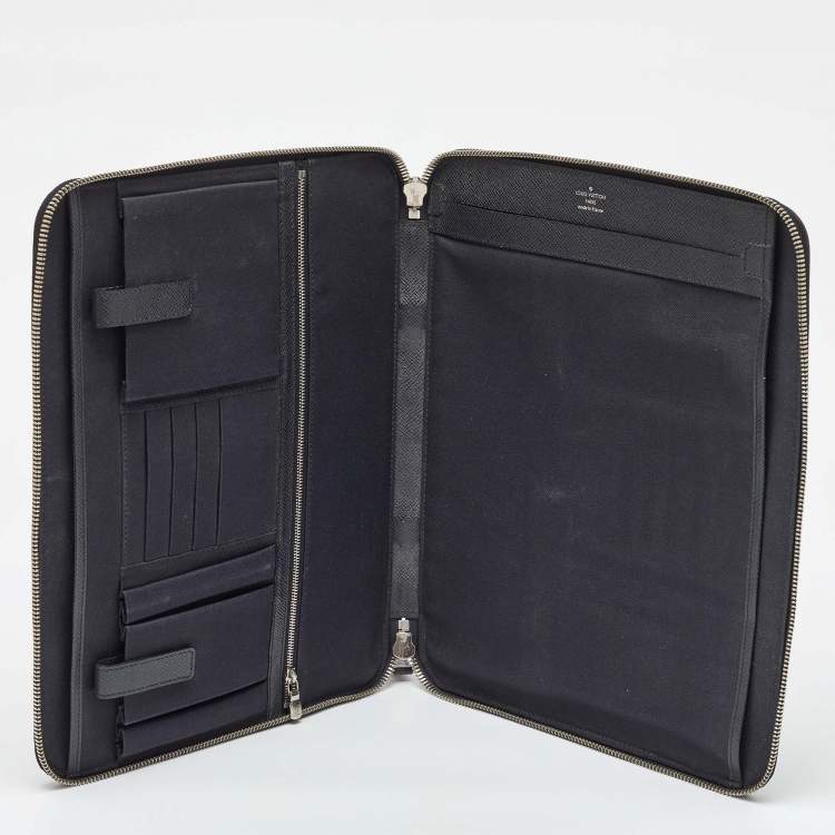 Pre Owned Louis Vuitton Ardoise Taiga Leather Vladimir Business Portfolio