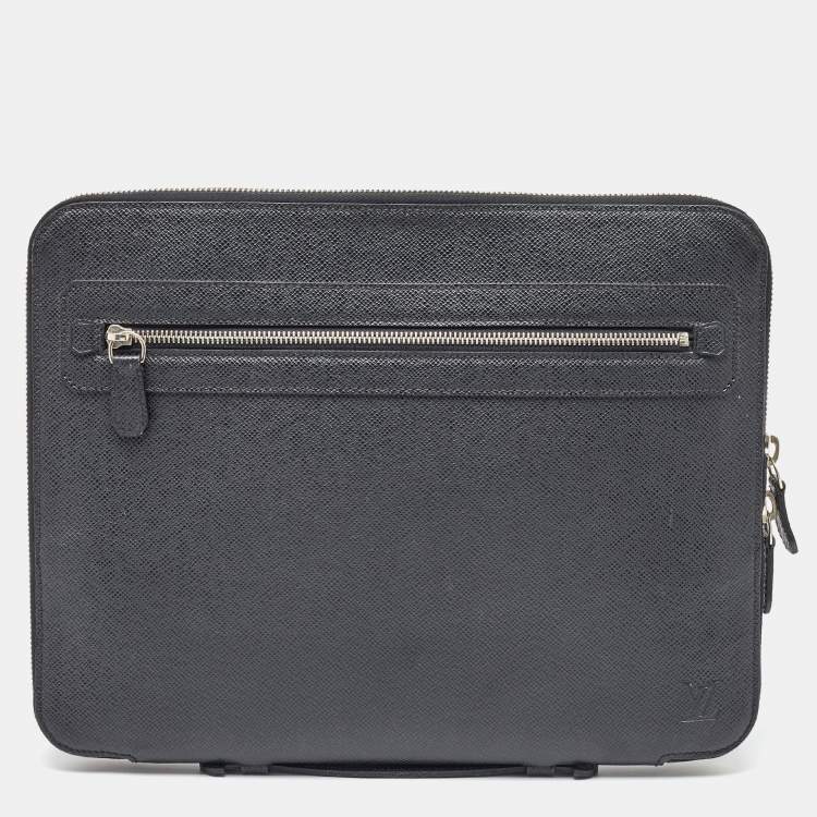 Pre Owned Louis Vuitton Ardoise Taiga Leather Vladimir Business Portfolio