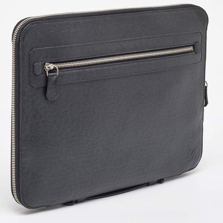 Pre Owned Louis Vuitton Ardoise Taiga Leather Vladimir Business Portfolio