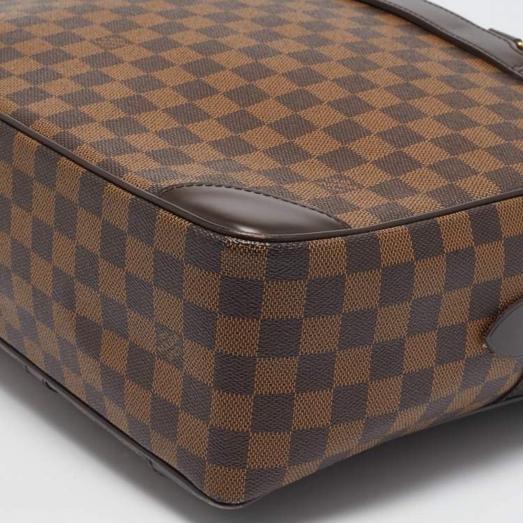 Pre Owned Louis Vuitton Damier Ebene Canvas Porte Documents Voyage Briefcase GM Bag
