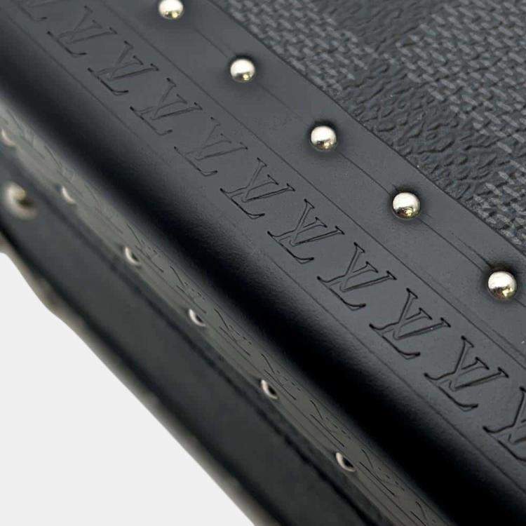 Pre Owned Louis Vuitton Black Damier Graphite Coffret 8 Montor  Bag