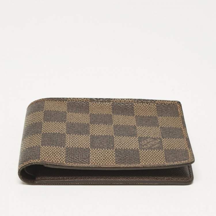 Pre Owned Louis Vuitton Daimer Ebene Canvas Multiple Wallet