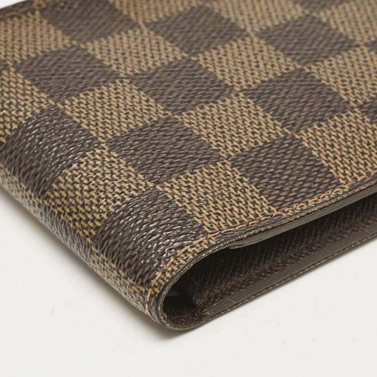 Pre Owned Louis Vuitton Daimer Ebene Canvas Multiple Wallet