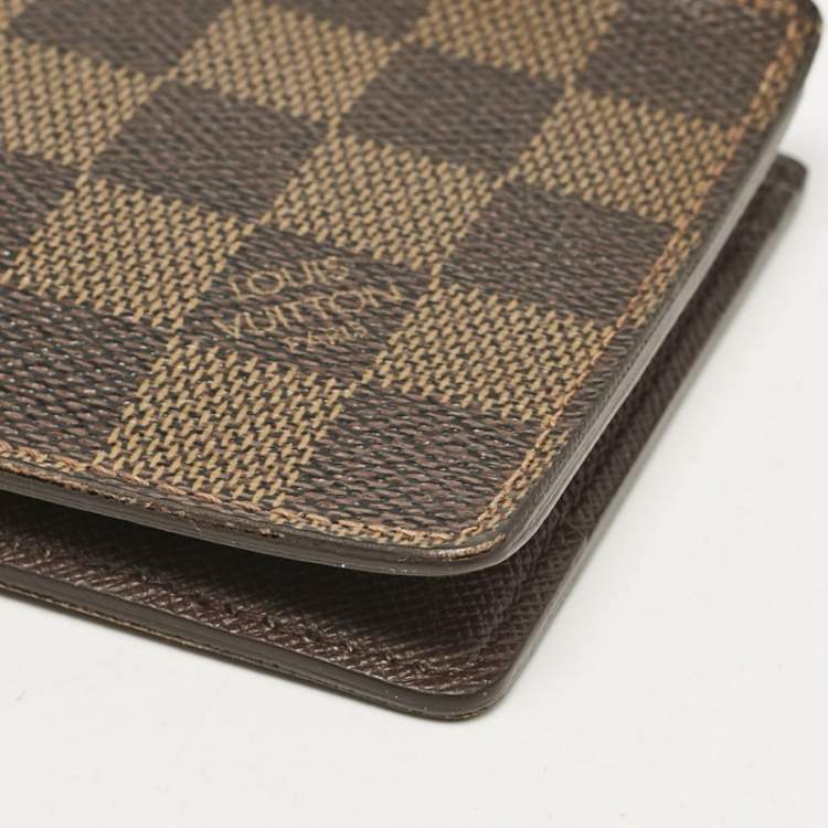 Pre Owned Louis Vuitton Daimer Ebene Canvas Multiple Wallet