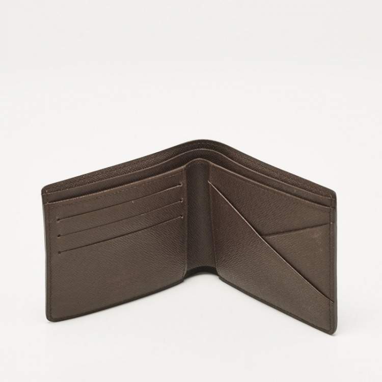 Pre Owned Louis Vuitton Daimer Ebene Canvas Multiple Wallet