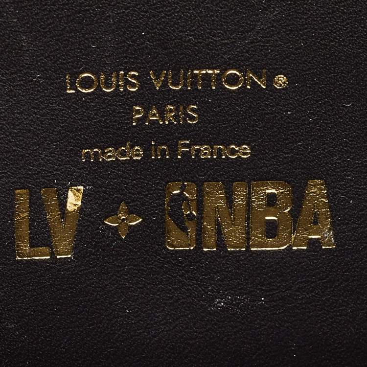 Pre Owned Louis Vuitton x NBA Brown Monogram Ball Grain Leather Soft Trunk Wallet