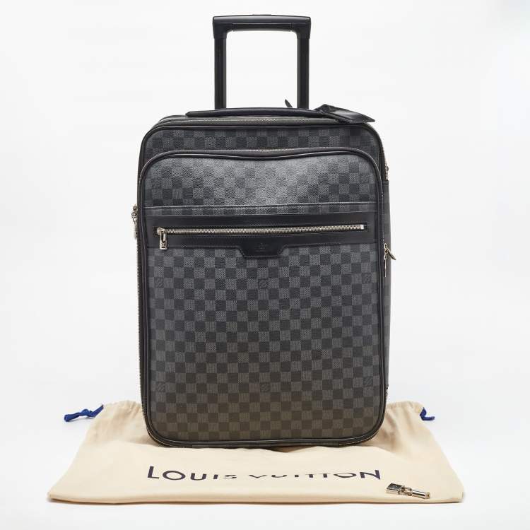 Pre Owned Louis Vuitton Damier Graphite Canvas Business Pegase Legere 55 Luggage