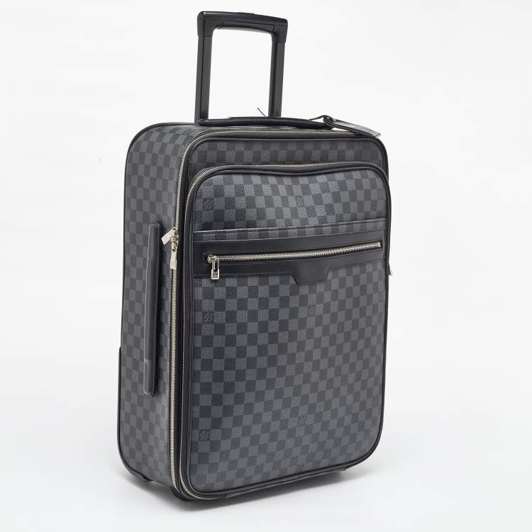 Pre Owned Louis Vuitton Damier Graphite Canvas Business Pegase Legere 55 Luggage