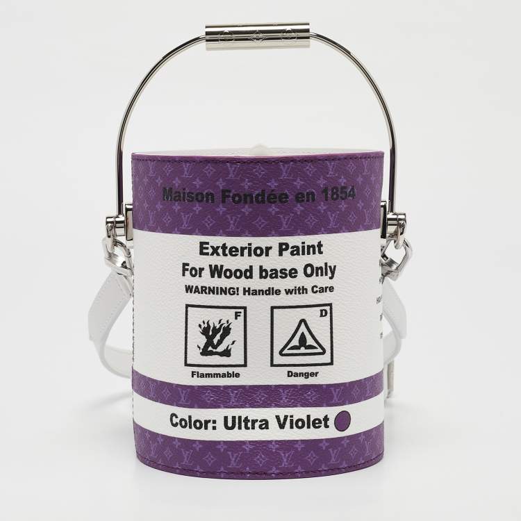 Pre Owned Louis Vuitton Purple Monogram Canvas LV Paint Can Bag