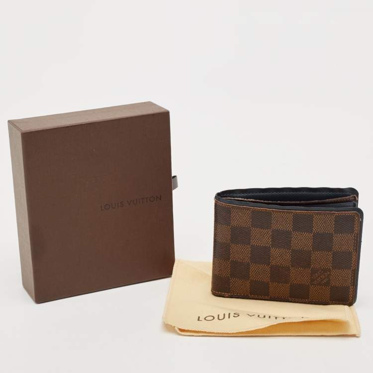 Pre Owned Louis Vuitton Damiere Ebene Canvas Multiple Wallet