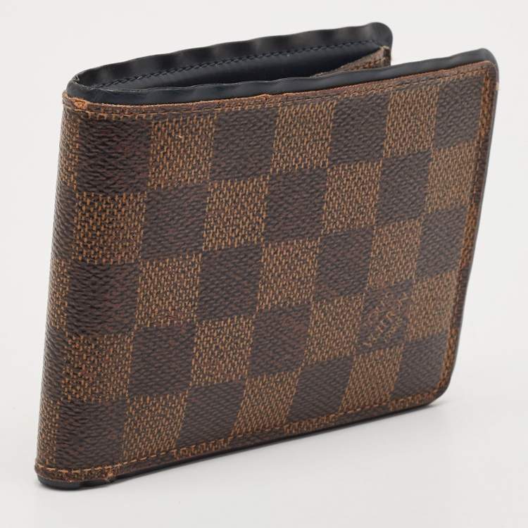 Pre Owned Louis Vuitton Damiere Ebene Canvas Multiple Wallet