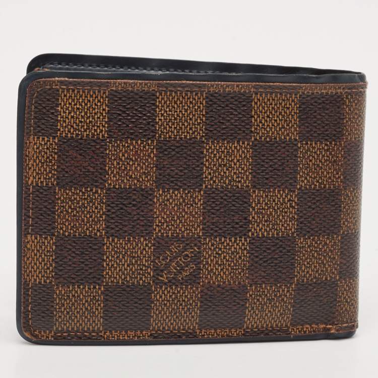 Pre Owned Louis Vuitton Damiere Ebene Canvas Multiple Wallet