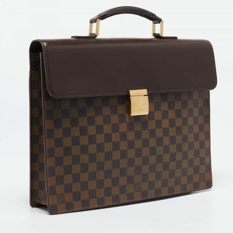 Pre Owned Louis Vuitton Damier Ebene Canvas Altona Briefcase GM