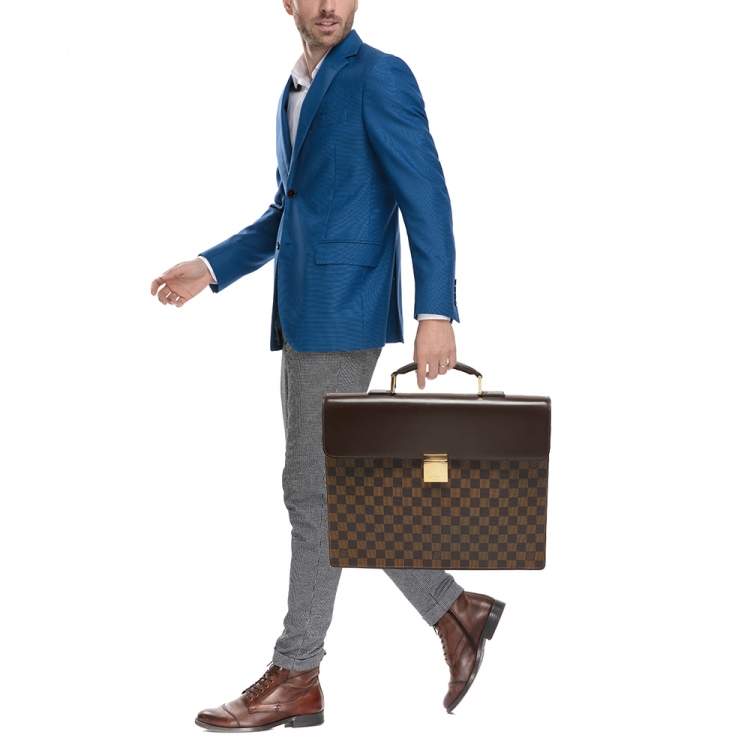 Pre Owned Louis Vuitton Damier Ebene Canvas Altona Briefcase GM