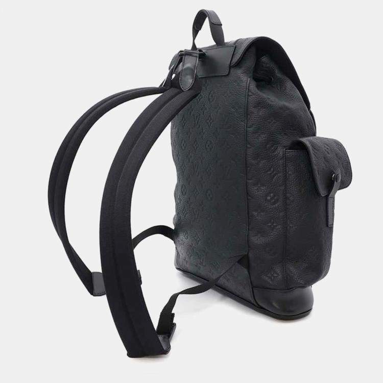 Pre Owned Louis Vuitton Christopher Noir Monogram Taurillon Size Mm Backpack