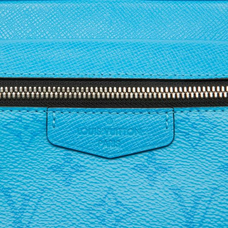 Pre Owned Louis Vuitton Blue Monogram Canvas and Leather Taigarama Outdoor Bumbag