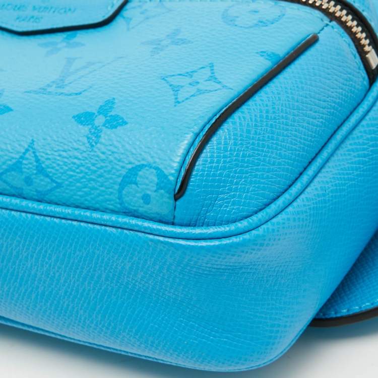 Pre Owned Louis Vuitton Blue Monogram Canvas and Leather Taigarama Outdoor Bumbag