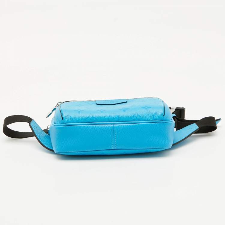 Pre Owned Louis Vuitton Blue Monogram Canvas and Leather Taigarama Outdoor Bumbag