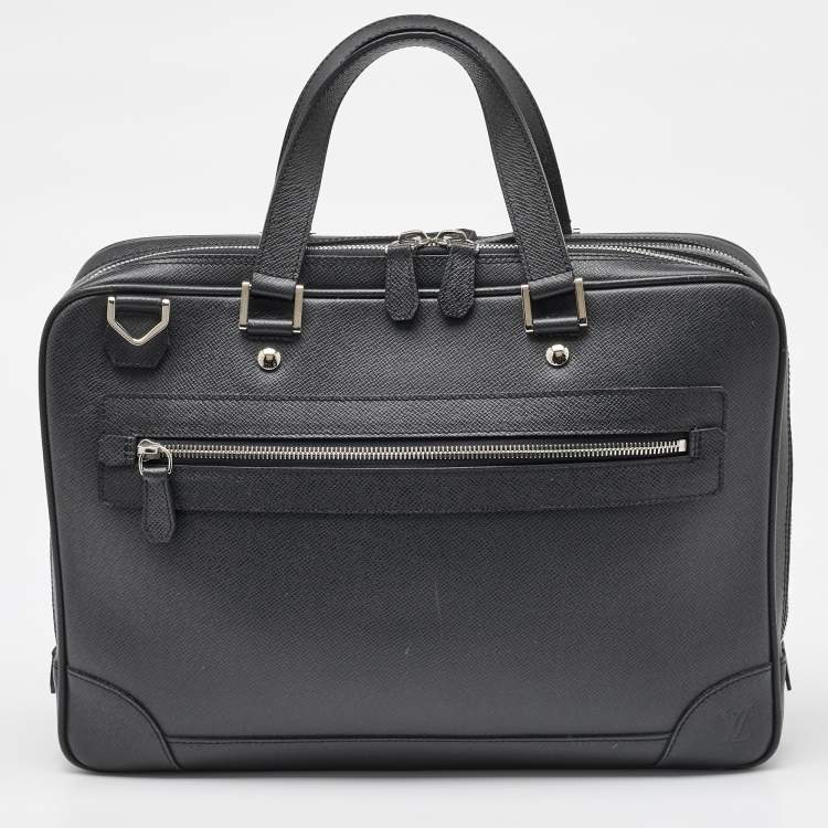 Pre Owned Louis Vuitton Black Leather Alexander Briefcase