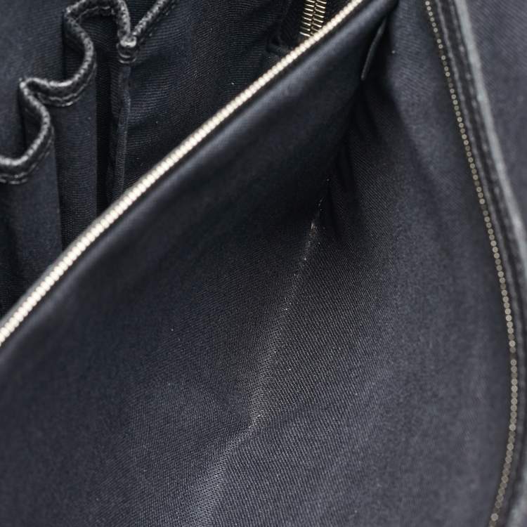 Pre Owned Louis Vuitton Black Leather Alexander Briefcase